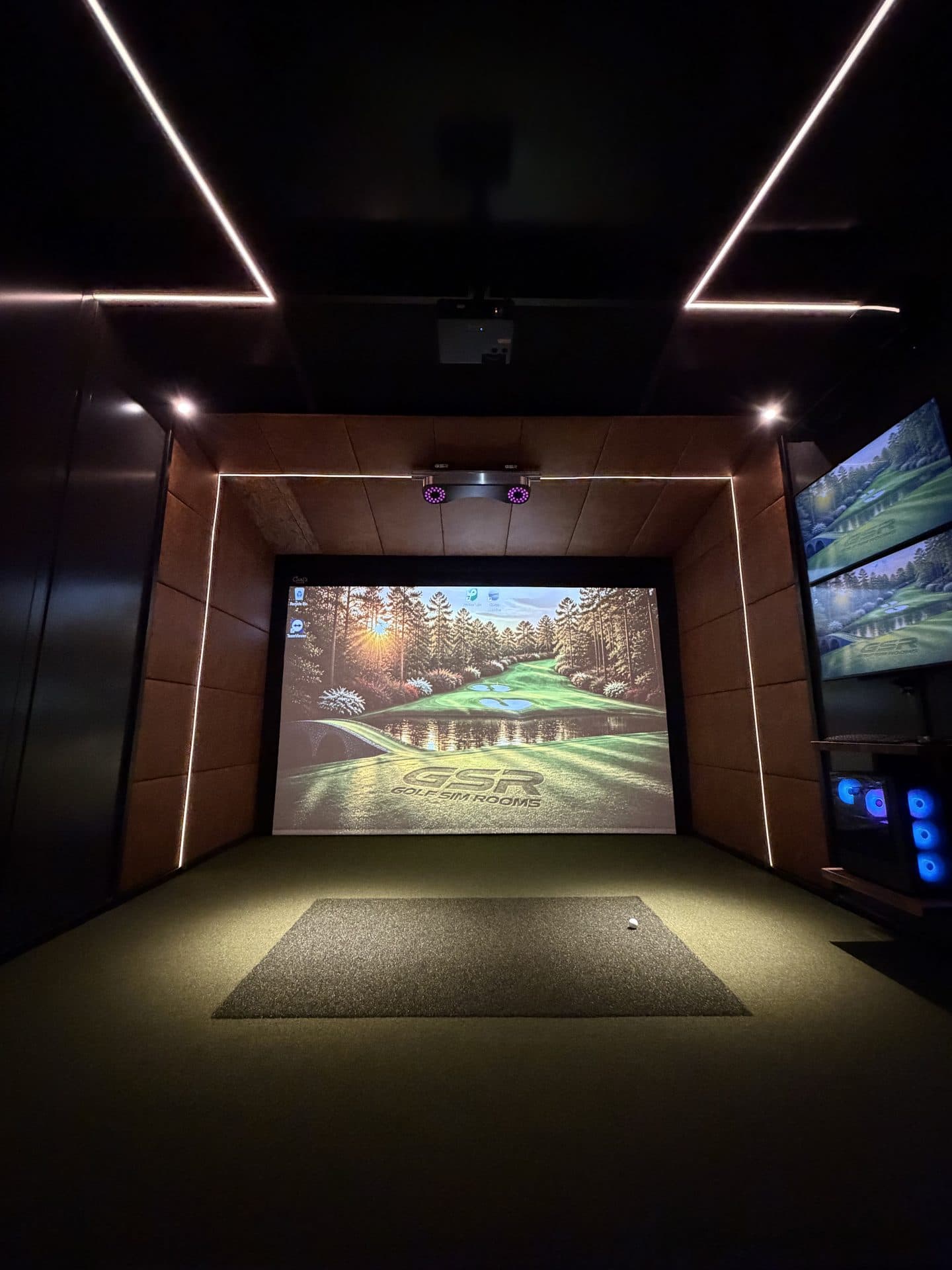 GSR sim room with LED perimeter lighting